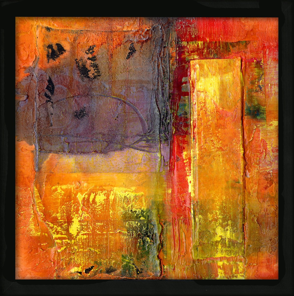 Abstract Painting By Kathy Morton Stanion, 13 X 13", Divine Encounters 10, Original Artwork