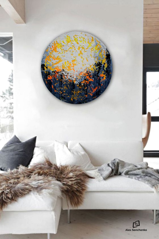 Circular abstract painting / Abstract 1141