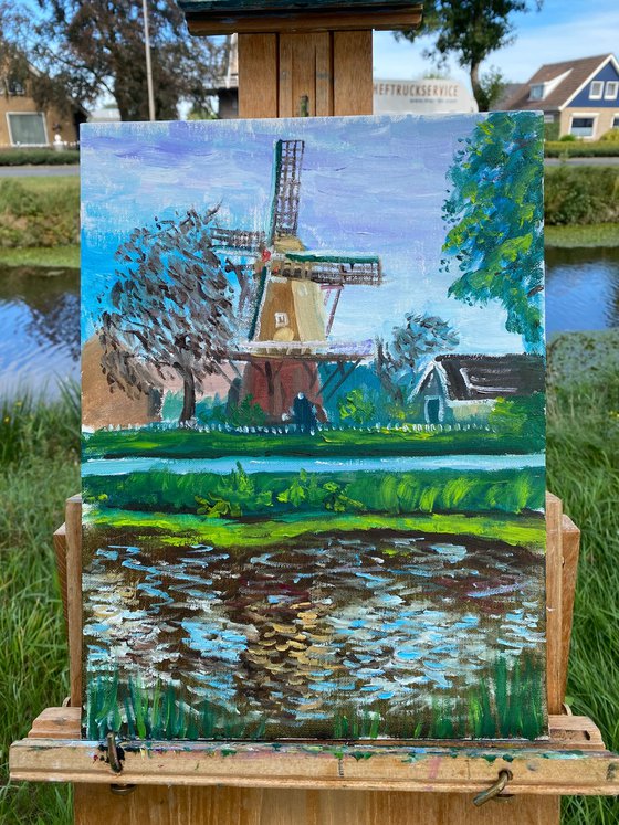 Dutch Windmill. Plein Air