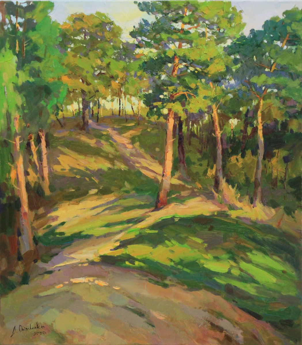 Among the pines by Alisa Onipchenko-Cherniakovska
