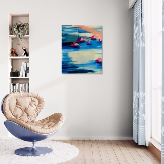 Water Lilies in Soft Light