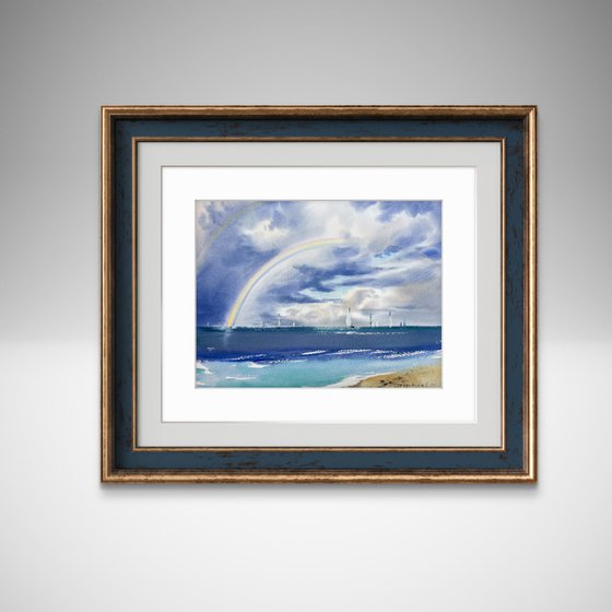 Rainbow over the sea Regatta