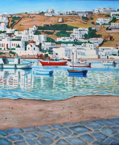 Greek Island Port by Jeffrey Allen Phillips - My JP Art