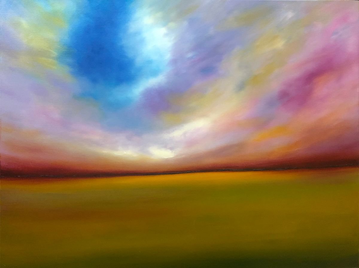 Absolute - contemporary peaceful landscape by Faith Patterson
