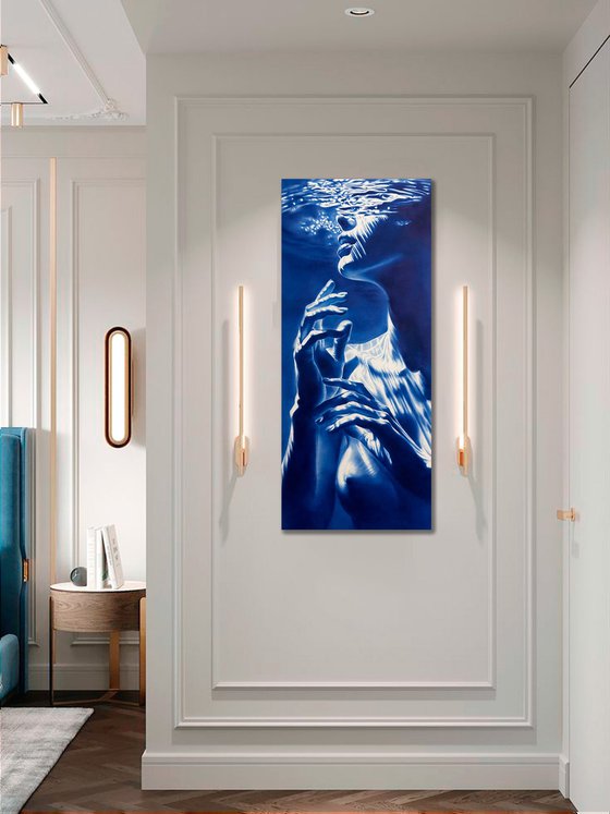 Mermaid's Curiosity - Blue Ocean Nude