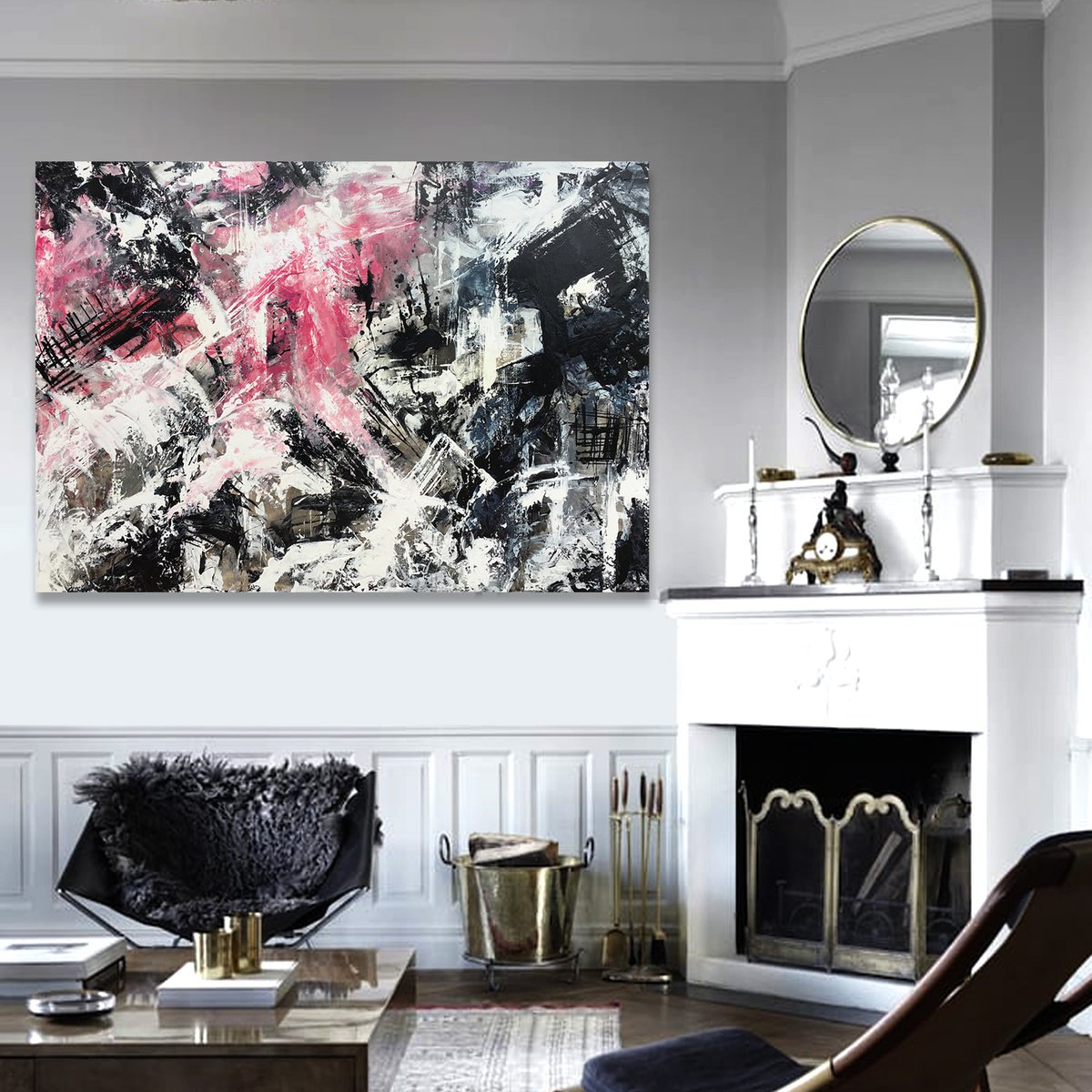 Abstract Acrylic Painting By Lynne Godina-Orme, 70 X 48", Feed Your Imagination, Original Artwork