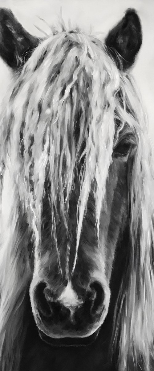 Oil painting with horse "My love" 60*80 cm by Irina Ivlieva