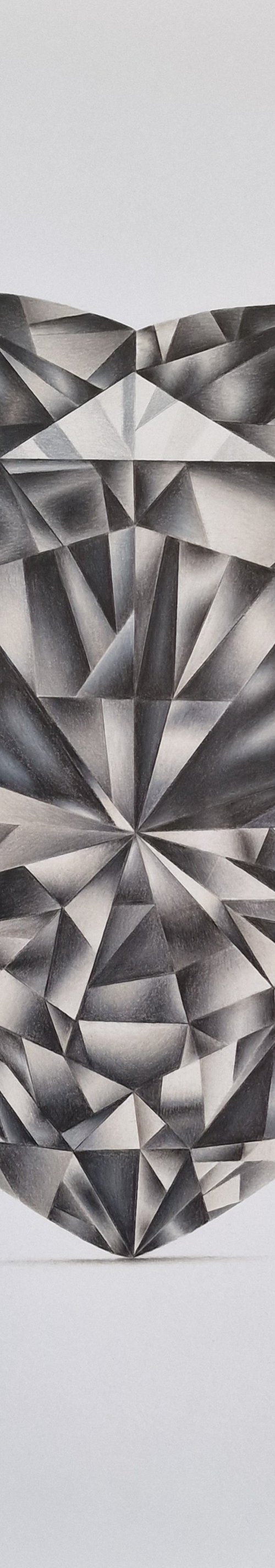 Heart Cut Black Diamond, A Drawing A Best Friend by Daniel Shipton