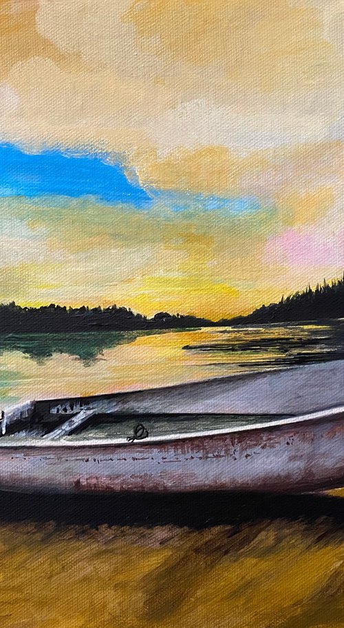 Old boat by Maxine Taylor