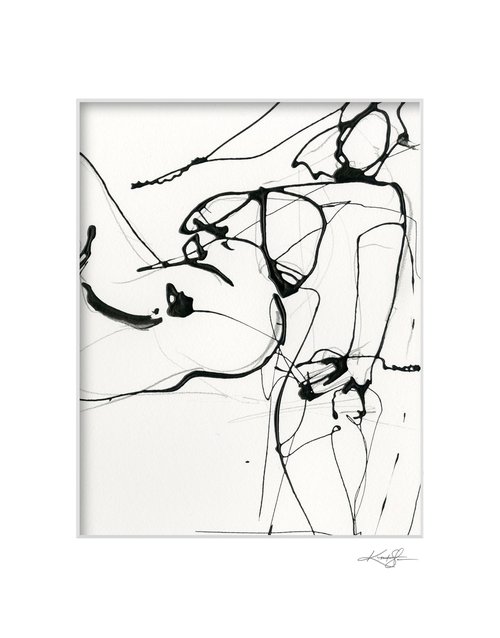 Doodle Nude 8 - Minimalistic Abstract Nude Art by Kathy Morton Stanion by Kathy Morton Stanion