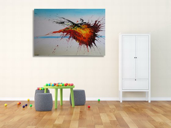 Right Into The Blaze (Spirits Of Skies 096080) (120 x 80 cm) XXL (48 x 32 inches)