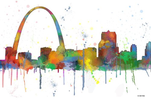 Gateway Arch, St Louis Skyline MCLR1 by Marlene Watson