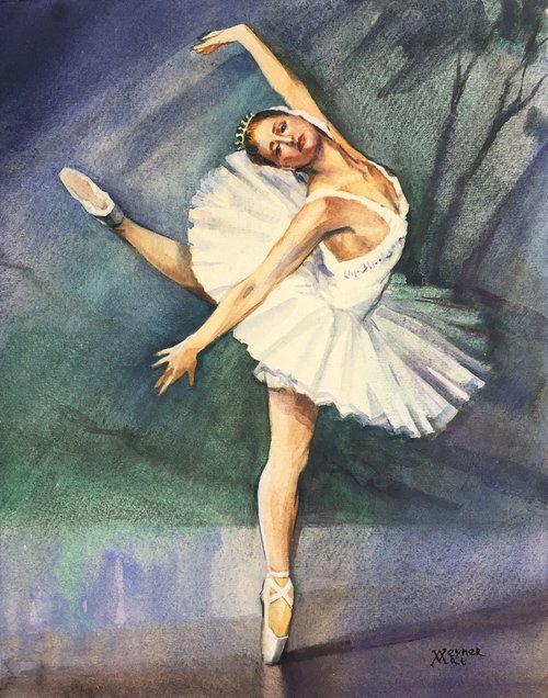 Ballerina Galina Ulanova. Dancing ballerina by Natalia Veyner