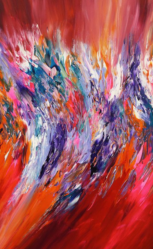 Red Energy Abstraction XL 1 by Peter Nottrott