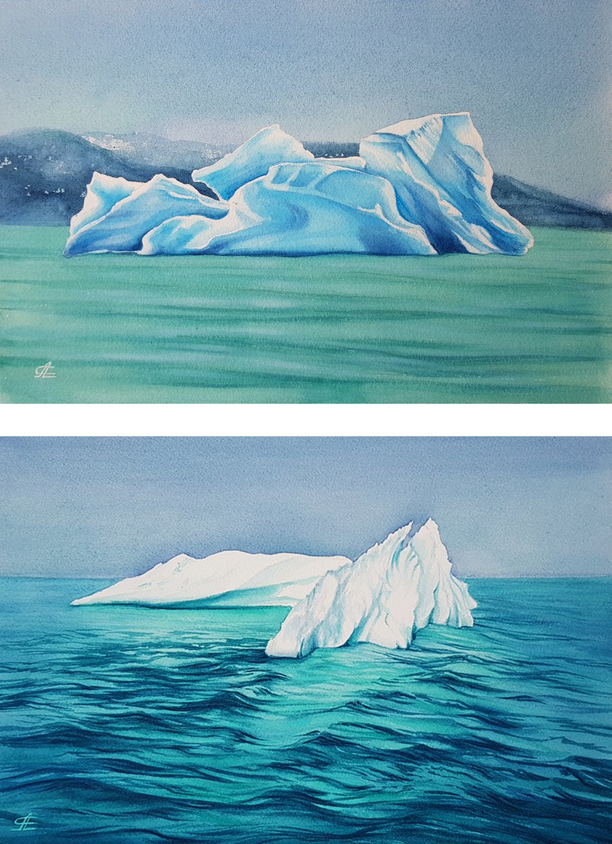 Landscape and Icebergs #01_03 by Svetlana Lileeva