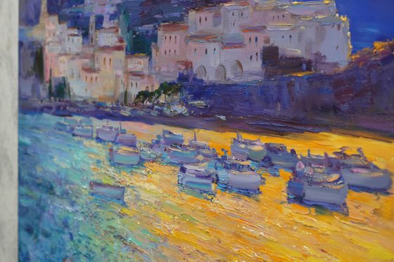 Amalfi Coast in the evening