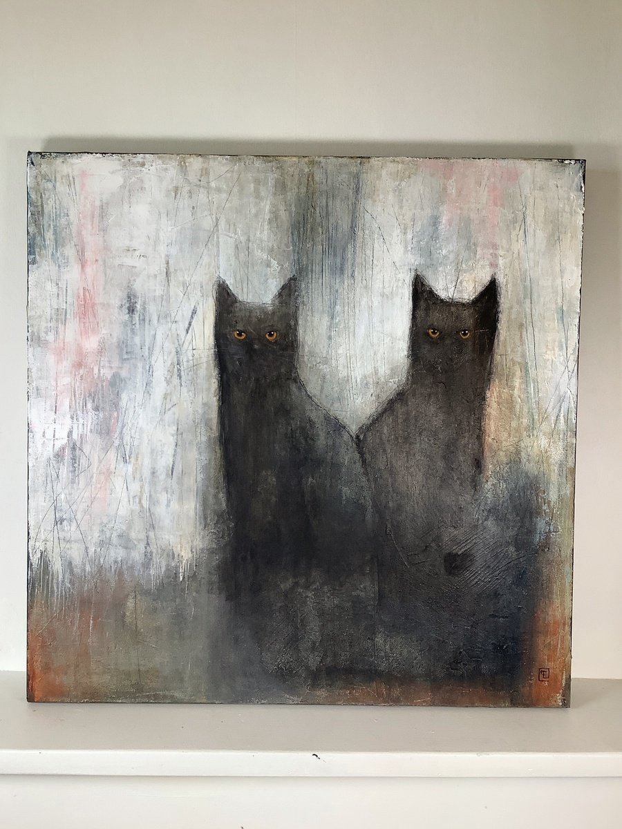 DEUX CHATS by Eva Fialka