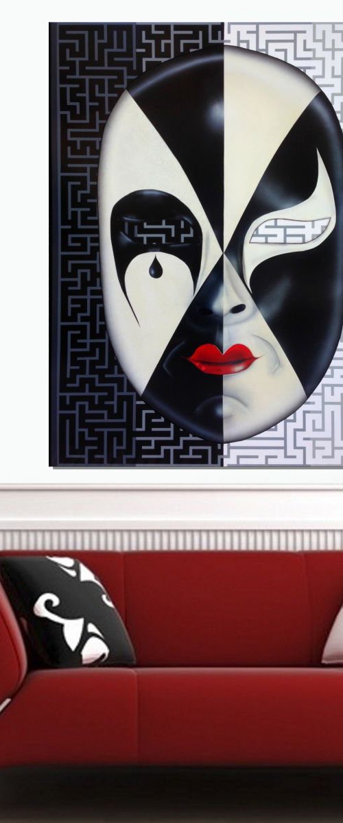 NEITHER BLACK NOR WHITE (100 x 130cm) (39.3 x 51.1") XL!! by Segutoart