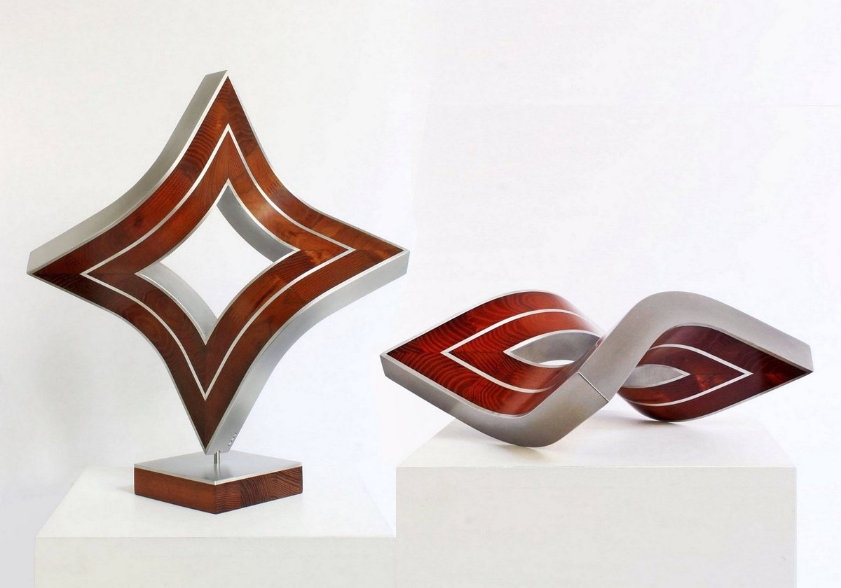 Abstract Sculpture By Nikolaus Weiler, 15 X 17", Floating Complex, Original Artwork