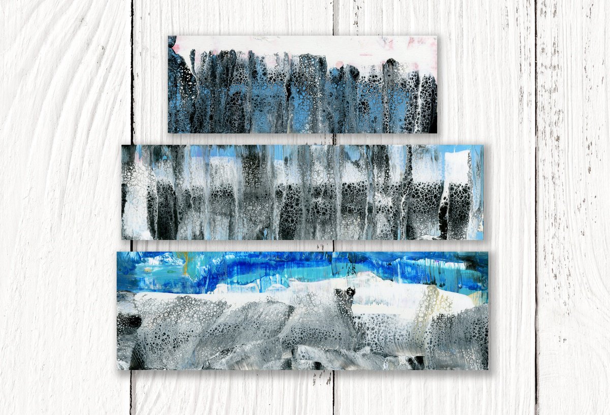 A Creative Soul Collection 5 - 3 Small Abstract Paintings by Kathy Morton Stanion by Kathy Morton Stanion