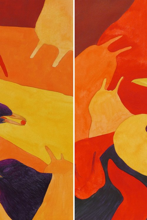 Diptych Hugs by Karina Danylchuk