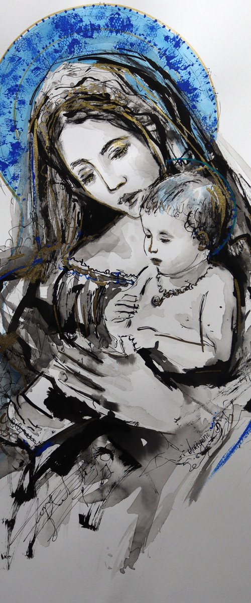 In the Shelter of Her Arms II by Antigoni Tziora