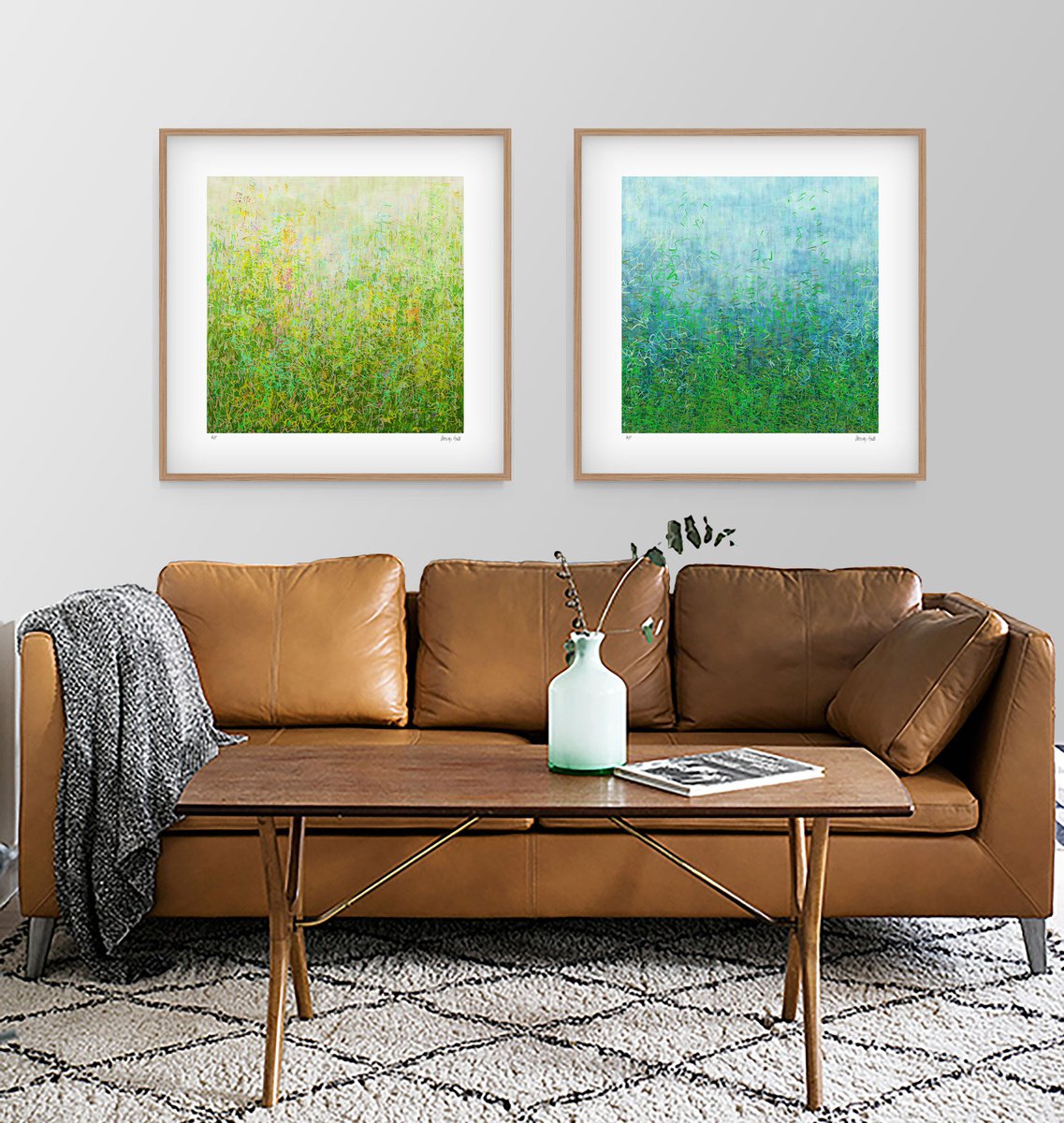 Garden Series - Set of 2 - 84cm ea - Limited Edition Paper Prints *UNFRAMED* by George Hall