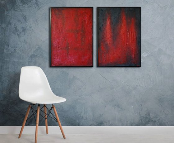 "Up And Down". Diptych.