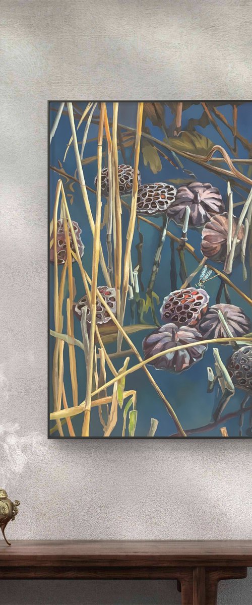 Lotus pond.Pods by Guzel Min