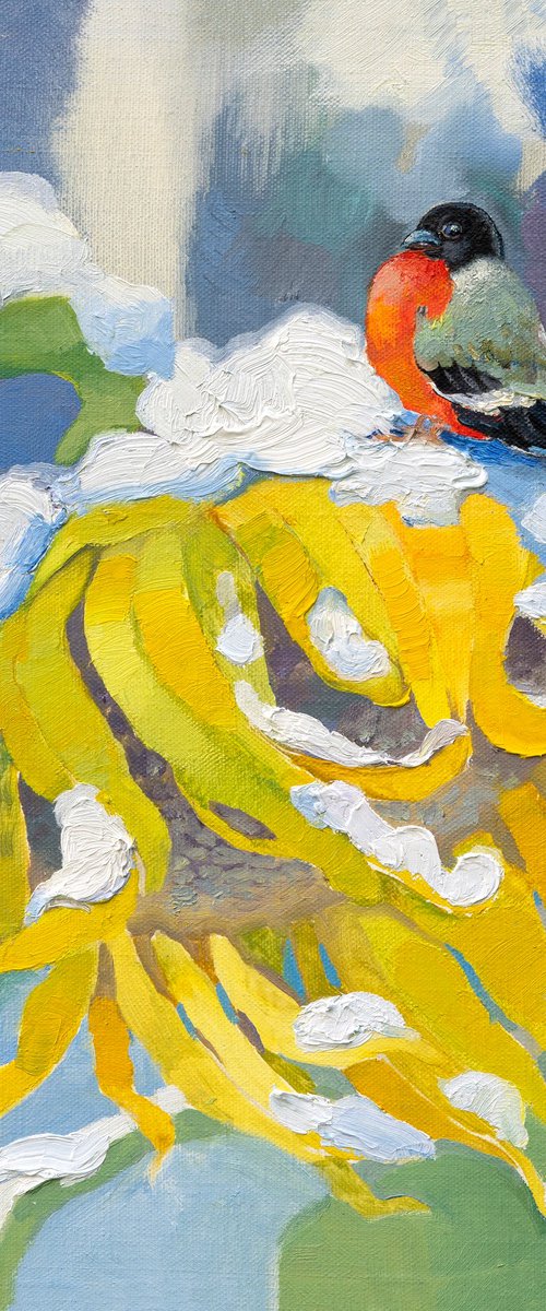 Winter Day of Summer Sunflower by Anastasiia Grygorieva
