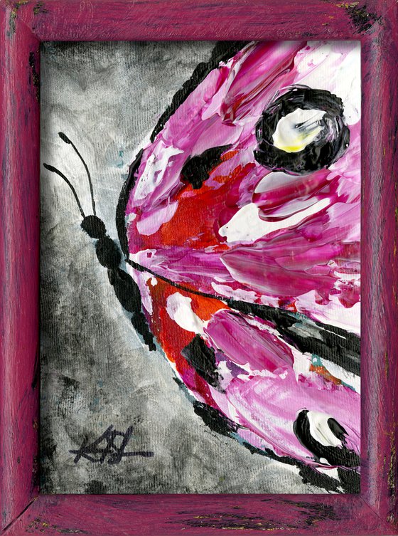 Butterfly Beauty 3 - Framed Painting by Kathy Morton Stanion