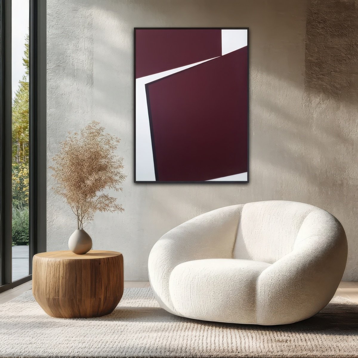 Geometric Abstract Acrylic Painting By Veronika Obushikhina, 31 X 43", Counterforce 2, Original Artwork