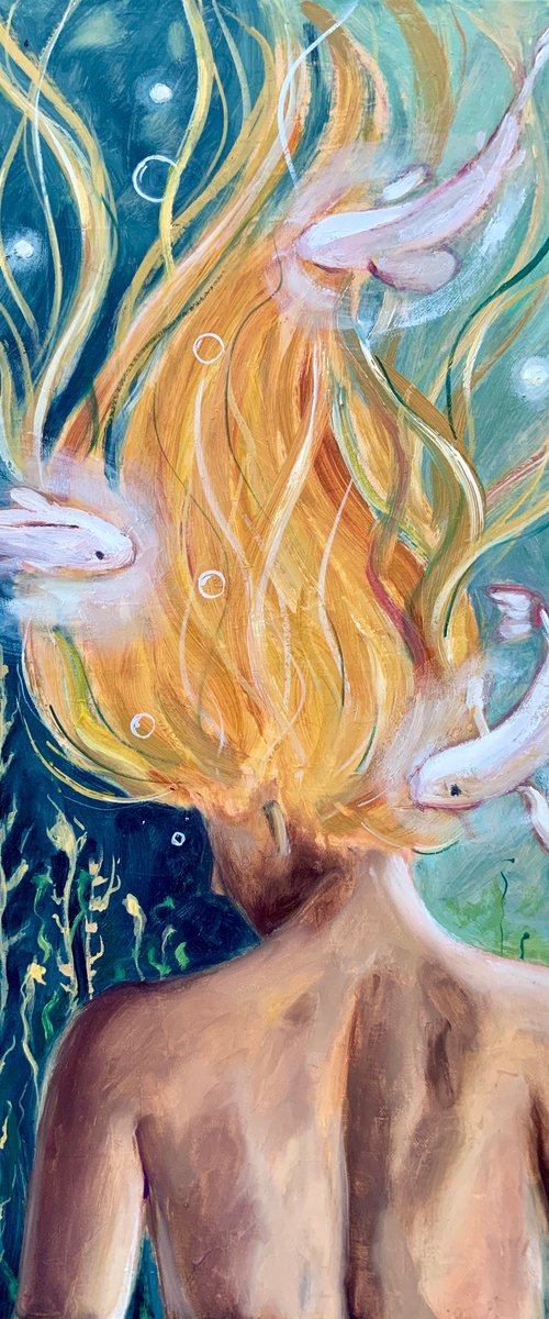 Mermaid, Submerged Serenity by Alexandra Jagoda (Ovcharenko)