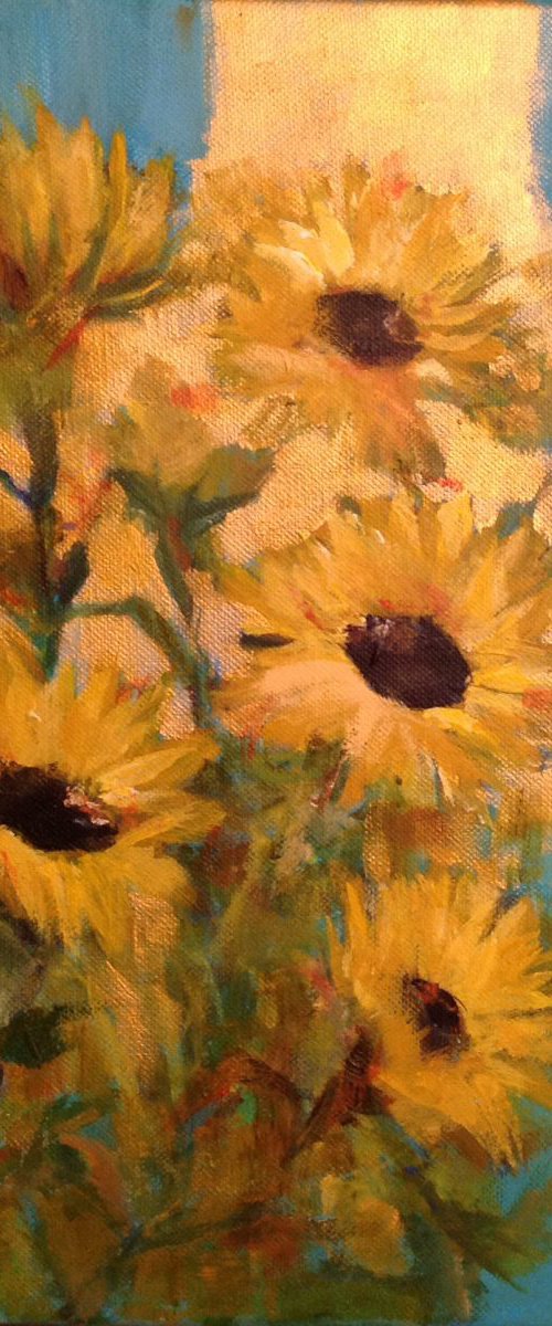 Sunflowers in Gold by Kathleen Harrington