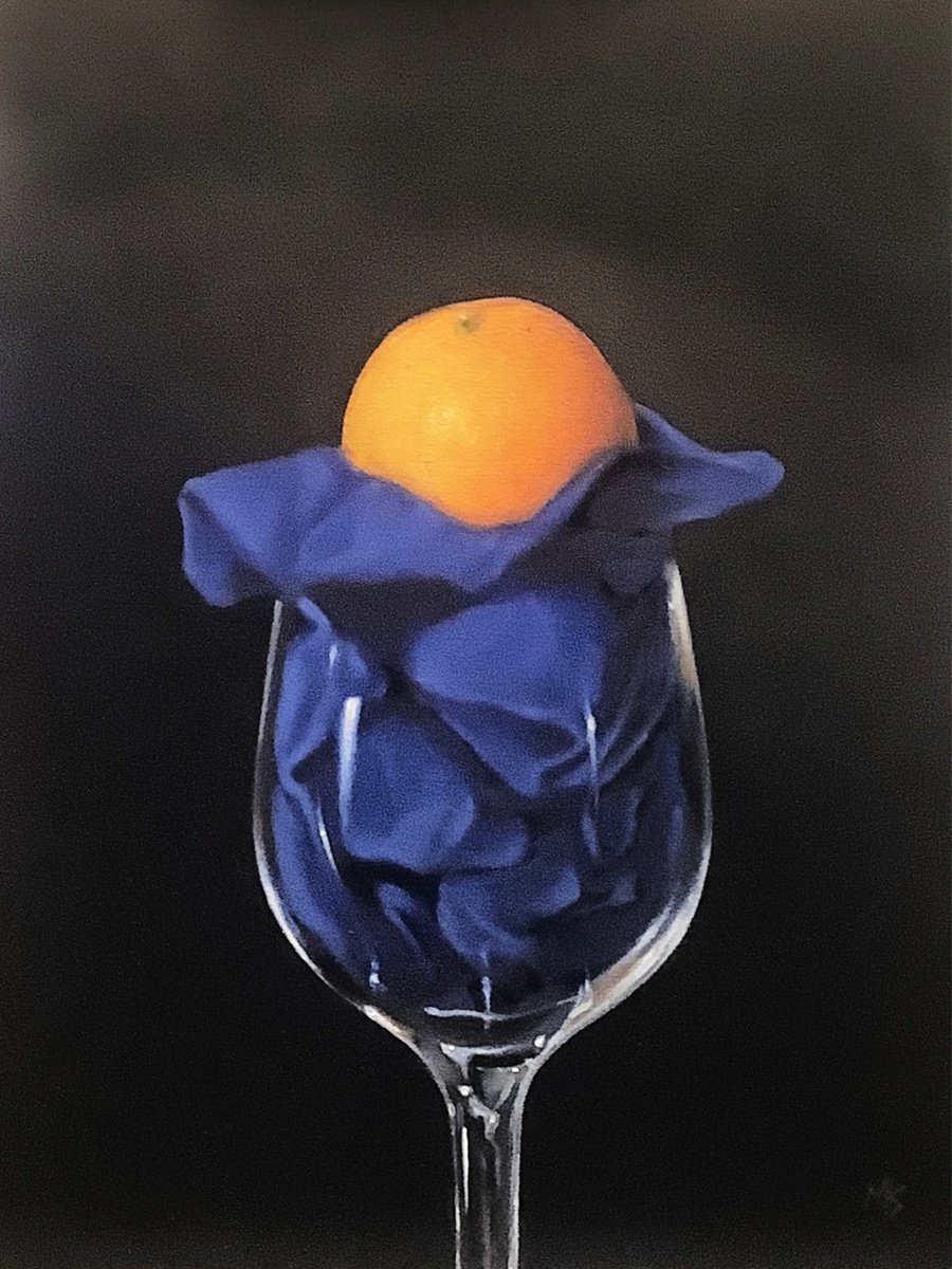 Tangerine and blue cloth by Mike Skidmore