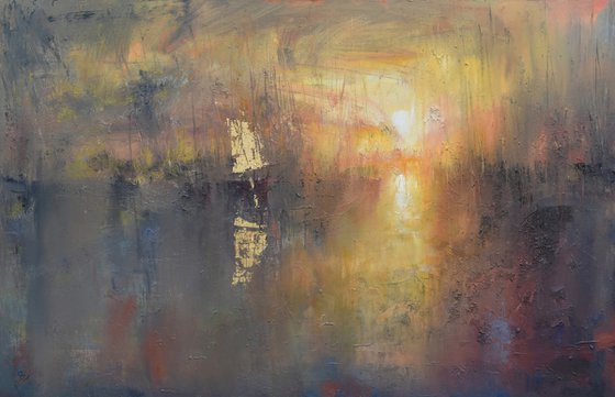 " Harbor of destroyed dreams -  A Matter of Destiny "(W 155 x H 100 cm) SPECIAL PRICE!!!