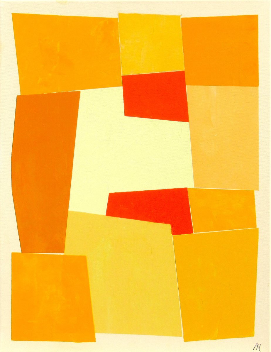 Abstract Acrylic Painting By Megha Hendrick., 20 X 26", Aspects # 5., Original Artwork