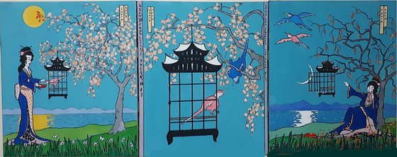 japanese tryptych: if you love somebody, set them free