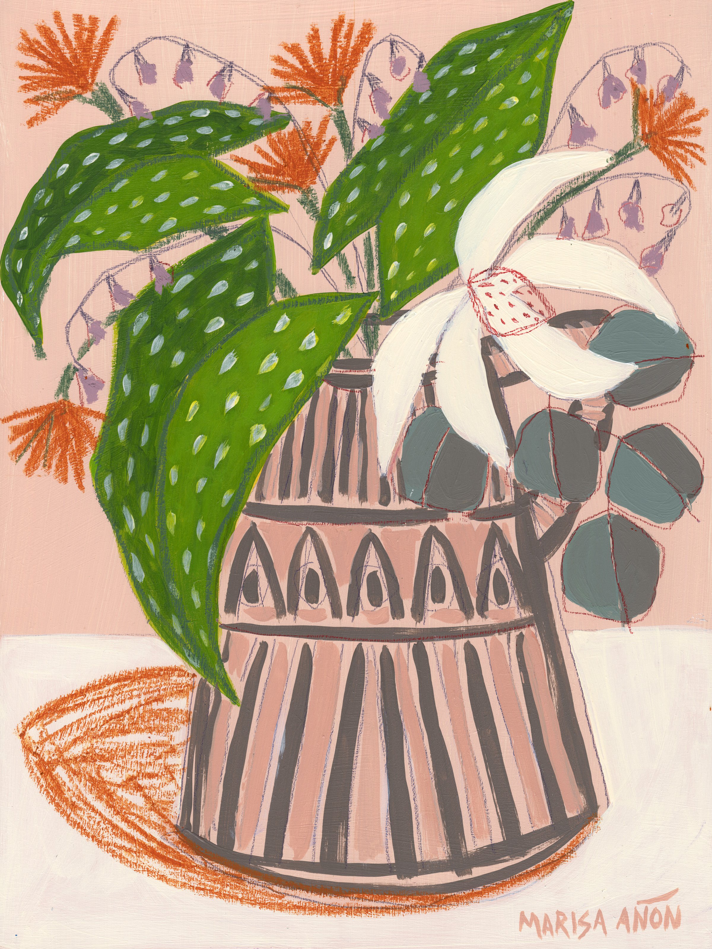 Impressionistic Still Life Painting By Marisa Anon, 13 X 17", Spring Florals 28, Original Artwork