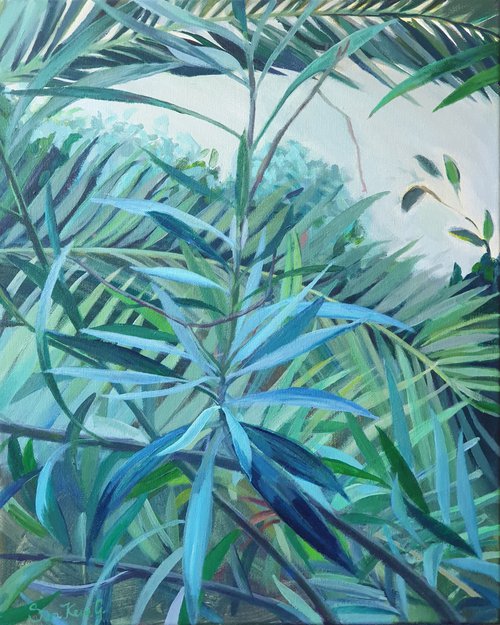 Oleander and Palm by Sara Kern Gaćeša