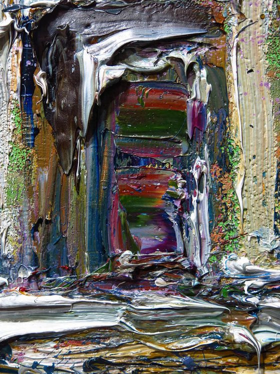 Original Oil Painting Architecture  Expressionism