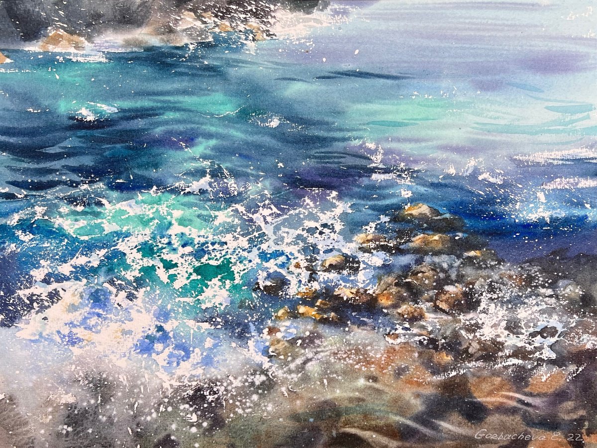 Waves and rocks #14 by Eugenia Gorbacheva