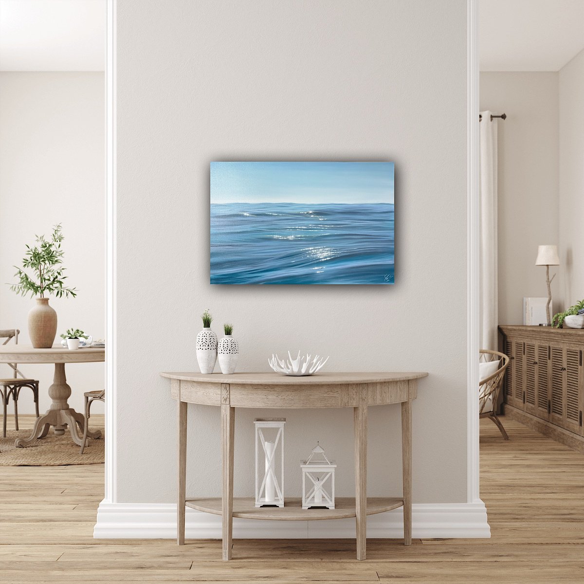 Photorealistic Landscape Oil Painting By Eva Volf, 36 X 24, It Calls Me, Original Artwork