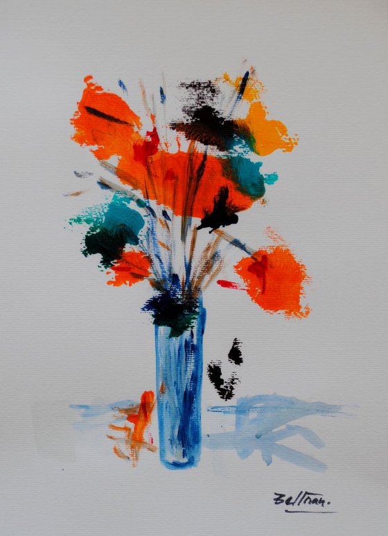 Le vase aux fleurs oranges/11,81 x 15,75 in.(30x40cm)/2018