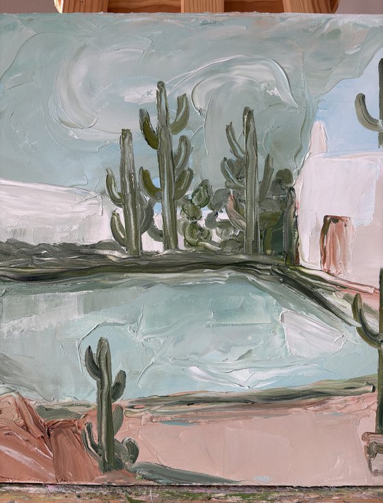 Mallorca swim pool cactus garden house