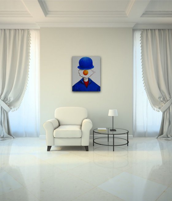 Egg boy in blue hat