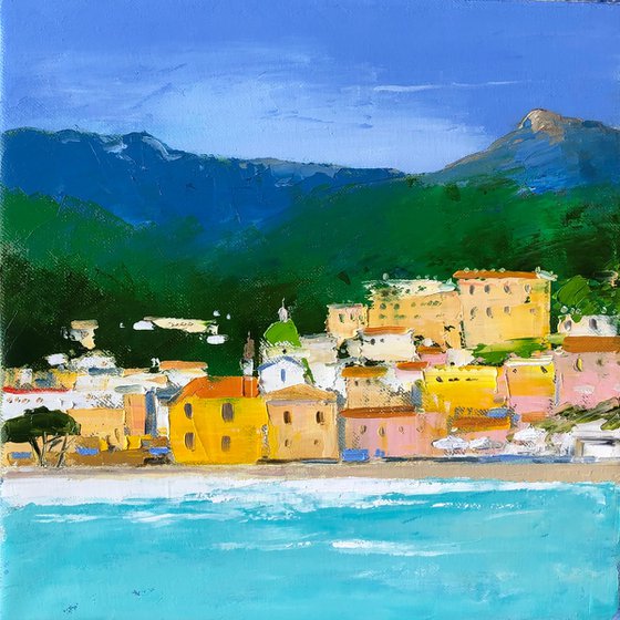 Italian Rivera painting 30-30 cm
