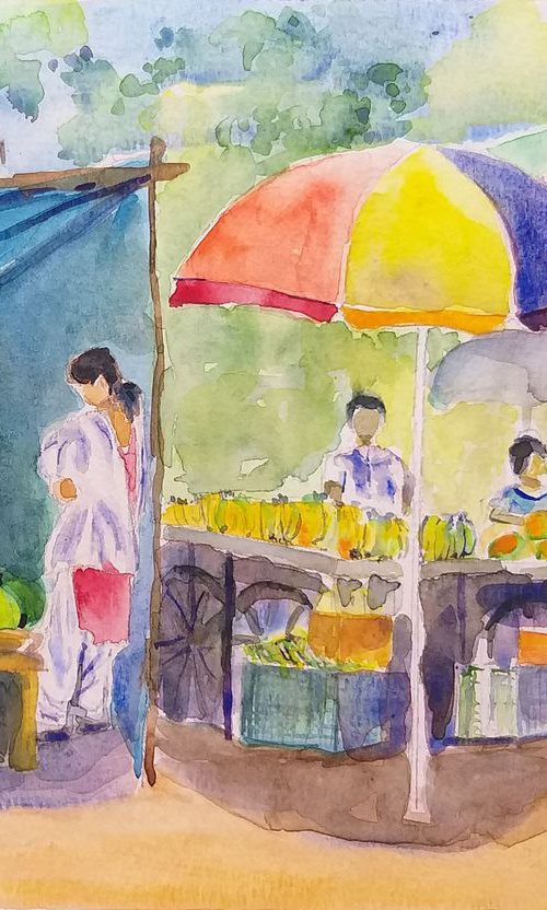 The fruit market 1 by Geeta Yerra