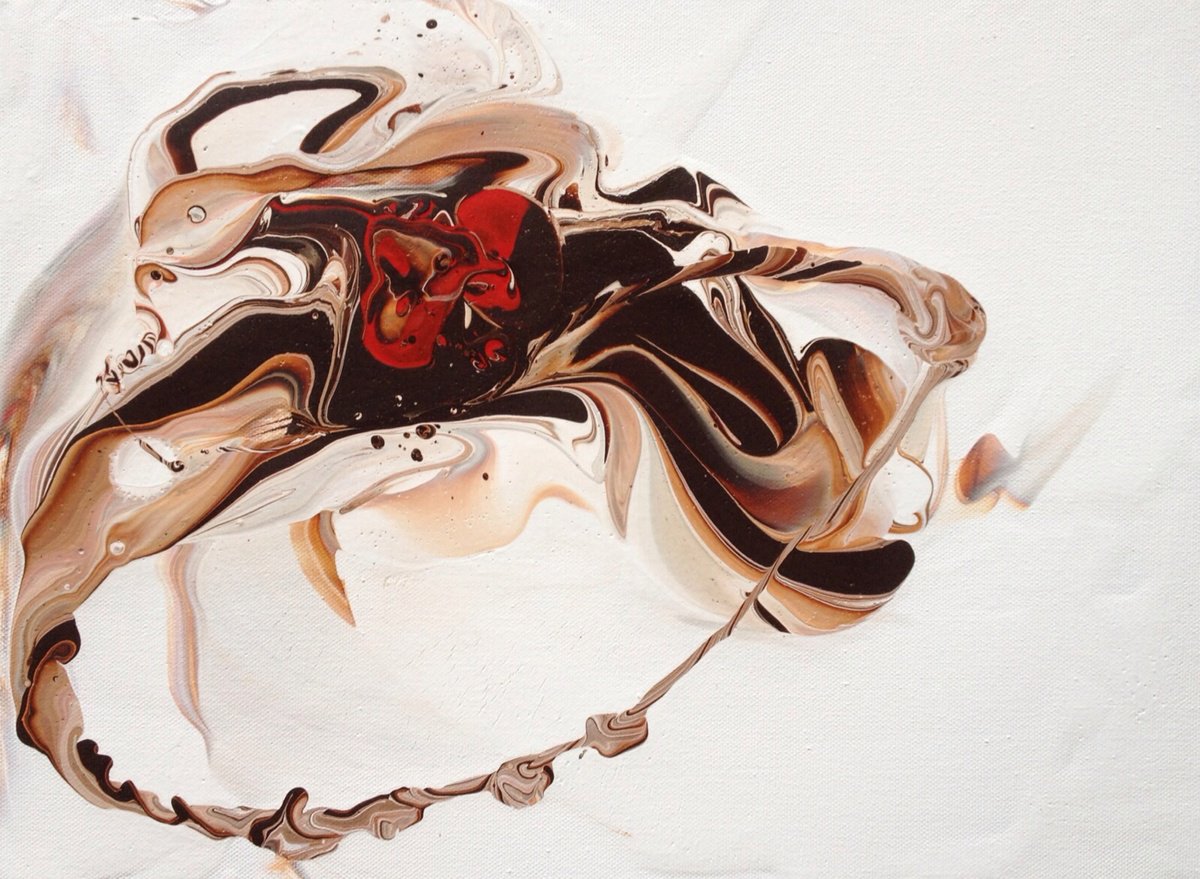 Abstract Acrylic Painting By Jean-Philippe Estebenet, 16 X 12, Ex Nihilo, Original Artwork