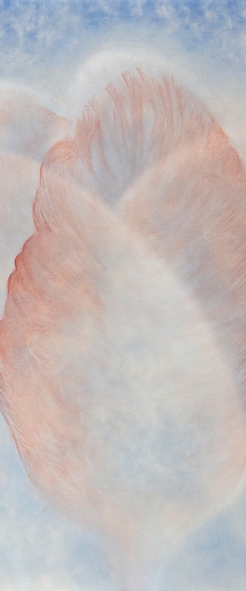 Soft Blue Sky Abstract|Organic Forms II by Elena Kurochko